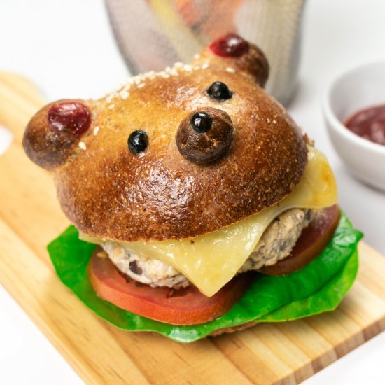 Teddy Bear Burger Bun