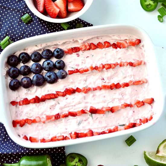 Patriotic Strawberry Jalapeno Dip