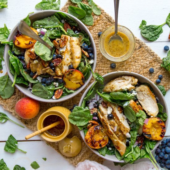 Grilled Chicken & Peaches Salad