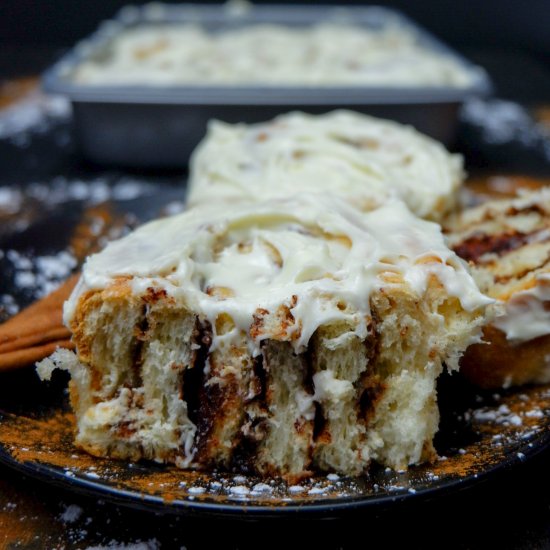 Homemade Cream Cheese Cinnamon Roll