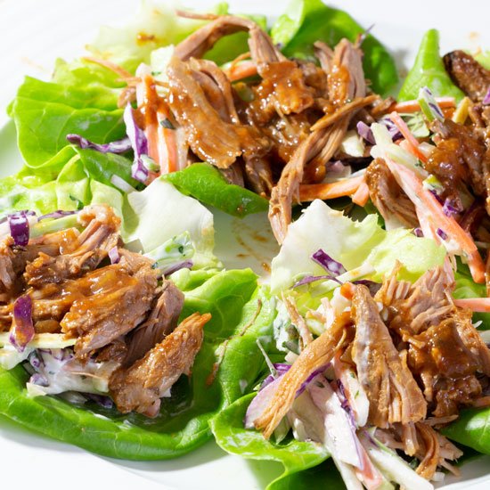 Low Carb Pulled Pork Lettuce Wraps