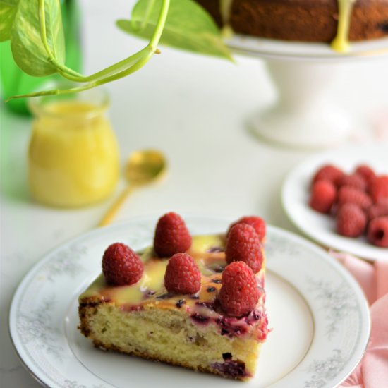 Raspberry lemon ricotta cake