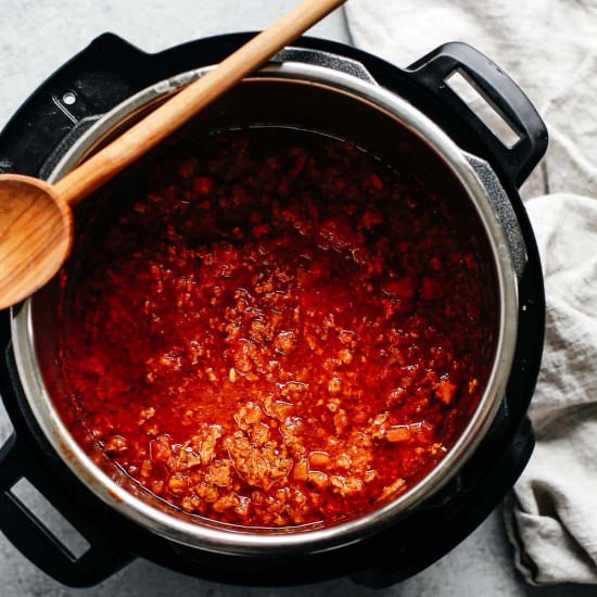 Instant Pot meat sauce