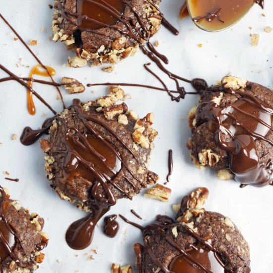 Salted Caramel Pecan Cookies