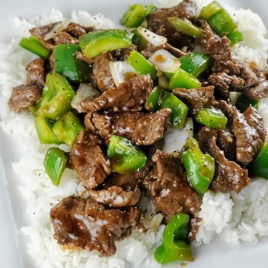 Chinese black pepper beef