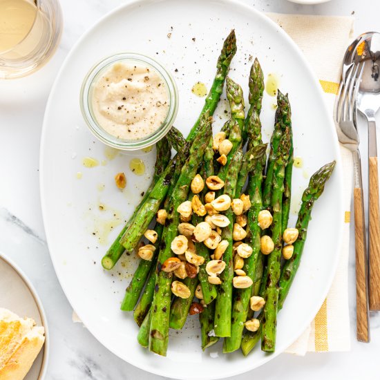 Grilled Asparagus with Hazelnuts