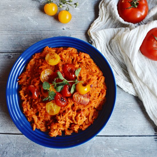 Greek, Summer, Tomato Orzo