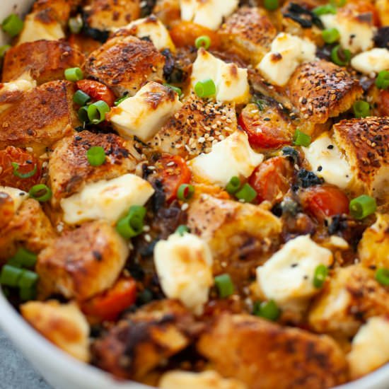 The Best Everything Bagel Casserole