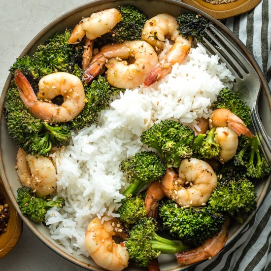 Sheet Pan Honey Garlic Shrimp