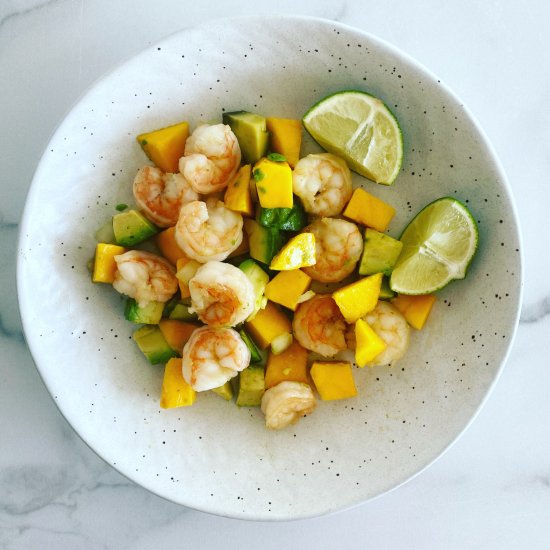 Shrimp with Mango Avocado Salsa