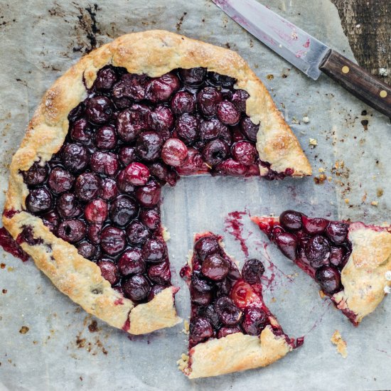 Easy cherry galette