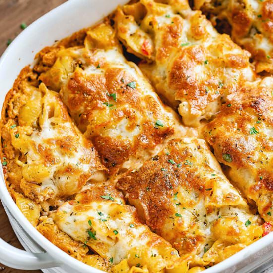 Cheesy Baked Pasta with Meat Sauce