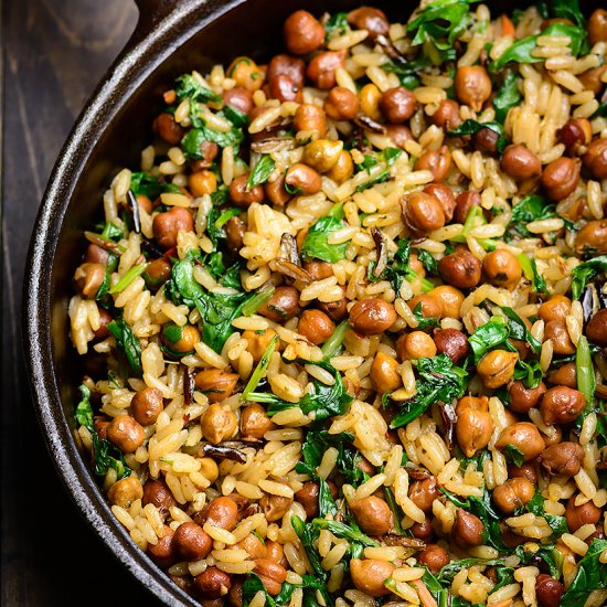 Wild Rice with Garbanzo Beans