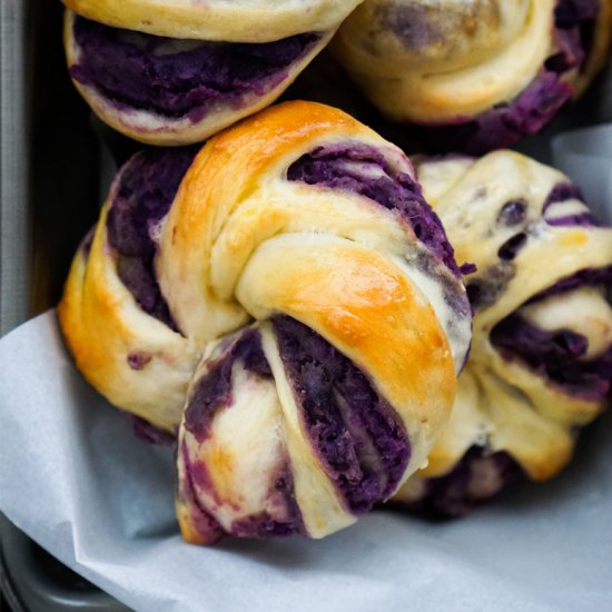 Japanese Purple Sweet Potato Buns