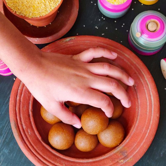 Vegan Millet Jaggery Ladoo Recipe