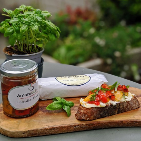 Goat’s Cheese and Pepper Tartine