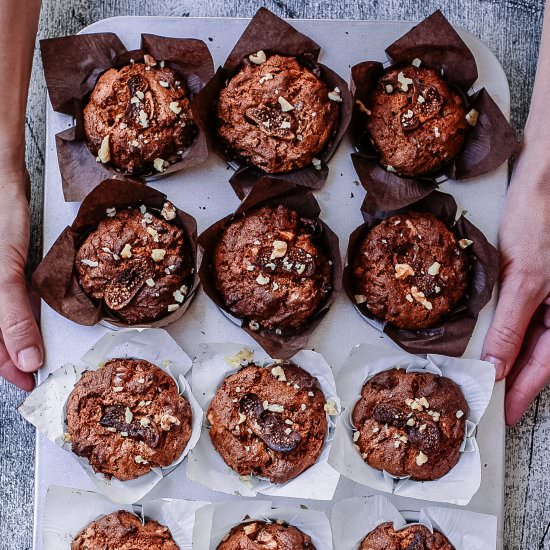 Fig, Date & Walnut GF DF Muffins