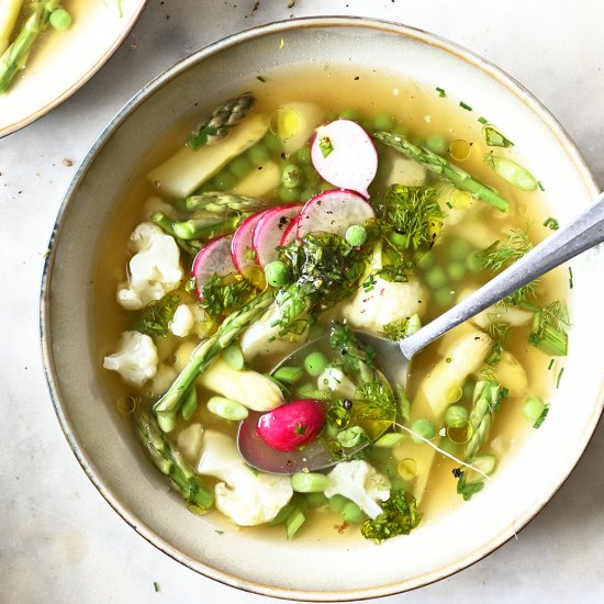 Spring vegetable soup