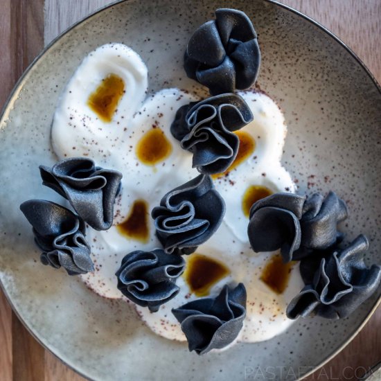 Charcoal Sacchettoni, Garlic Yogurt