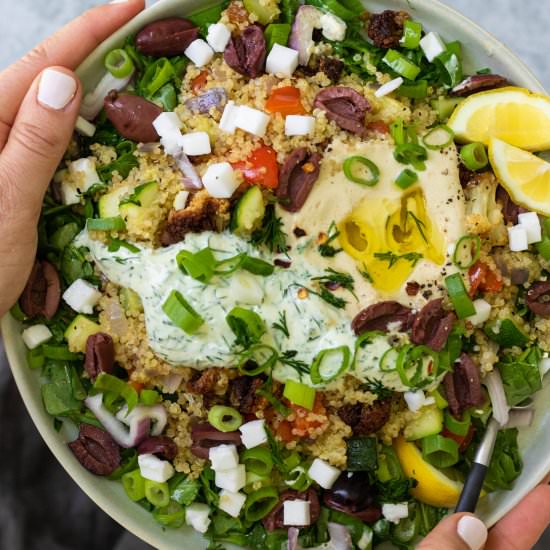 Vegan Mediterranean Quinoa Bowl