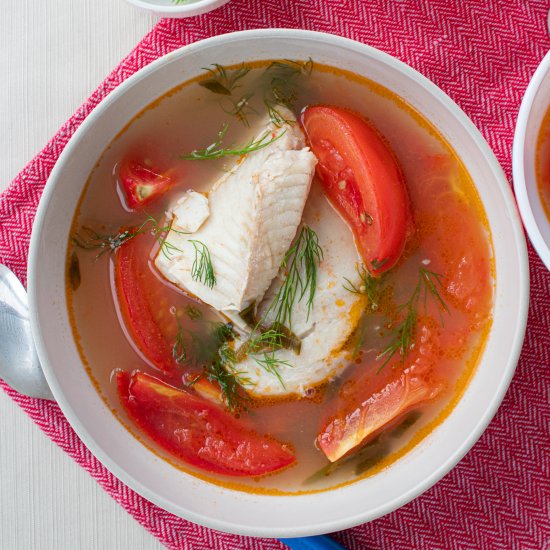 Tomato Soup with Fish