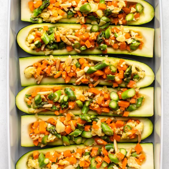 Vegetable Stuffed Zucchini