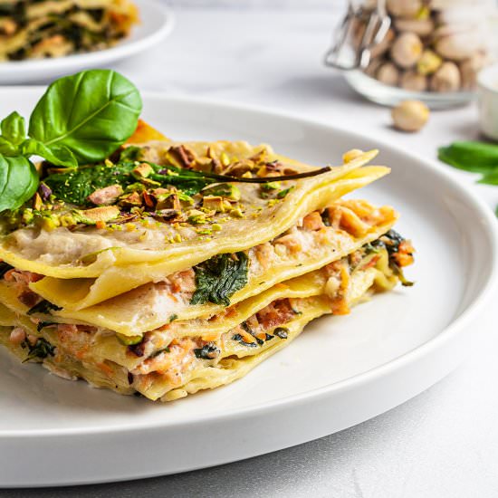 Spinach Salmon Lasagna