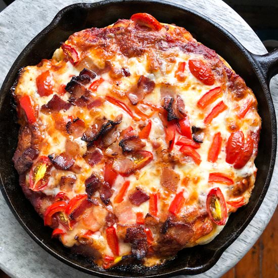 Cast Iron Deep Dish Pizza