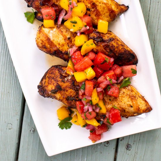 Grilled Chicken with Mango Salsa