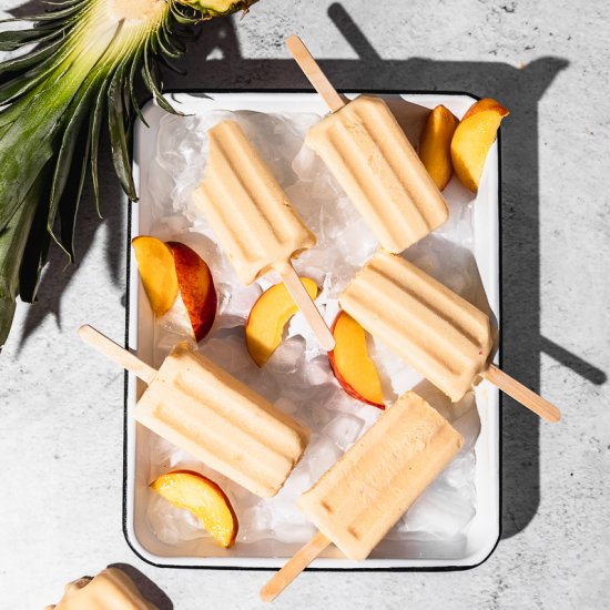 Pineapple Peach Popsicles