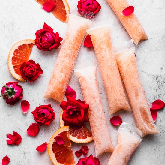 Prosecco Popsicles with Grapefruit