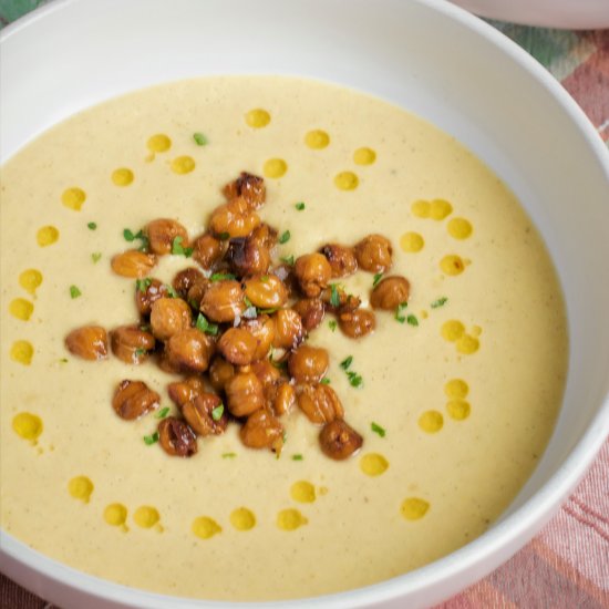 Cold Corn Soup w/ Garbanzo Beans