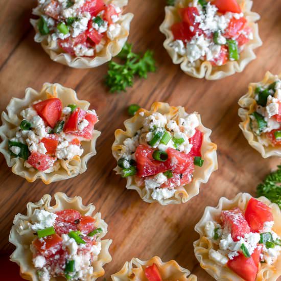 Feta Dip Phyllo Cups