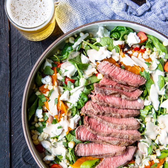 Grilled Stout Brined Sirloin Salad