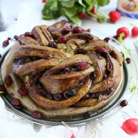 Cherry Radish Top Twisted Bread