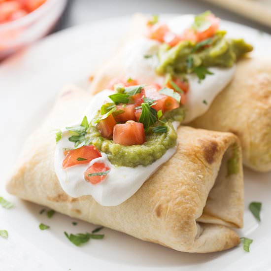 Baked Chicken Chimichangas