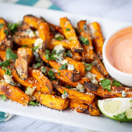 Gorgonzola Sweet Potato Fries