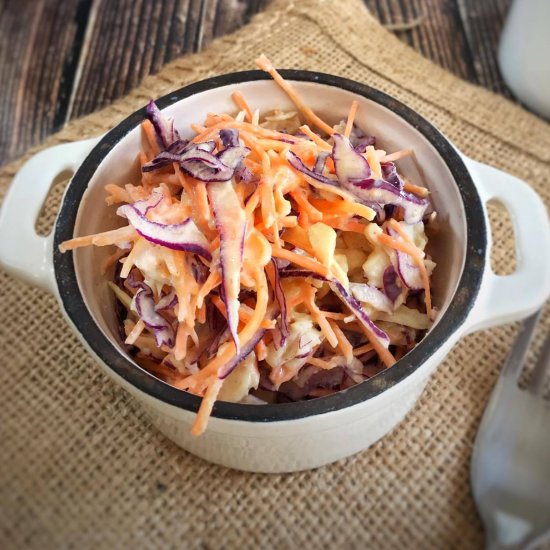 Creamy Vegan Coleslaw (Oil-Free!)