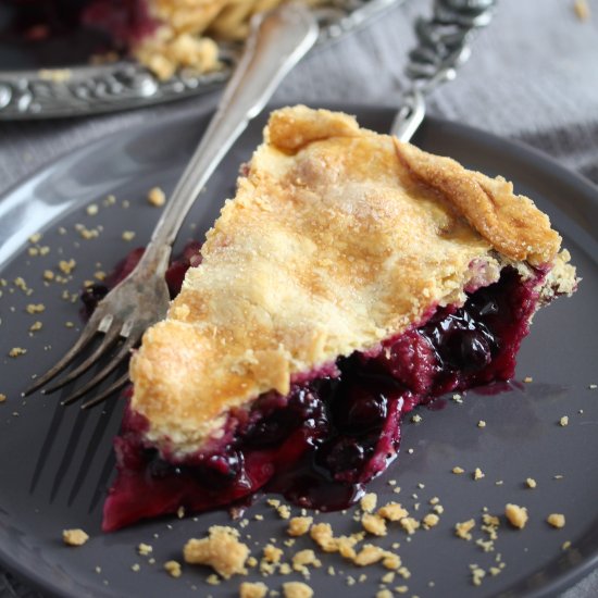 Rhubarb Blueberry Pie