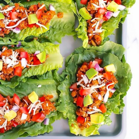 Skinny Turkey Taco Boats