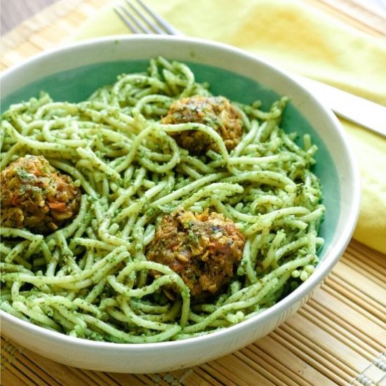 Lemon Pesto Spaghetti with Italian