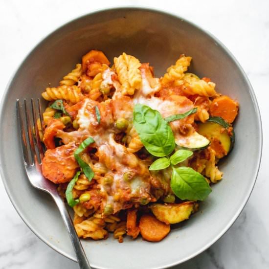 One Pan Baked Pasta Primavera