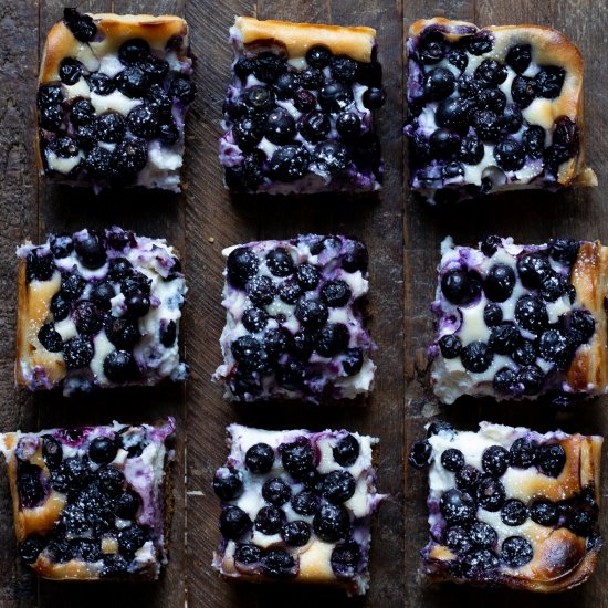 Vegan Blueberry Cheesecake Bars