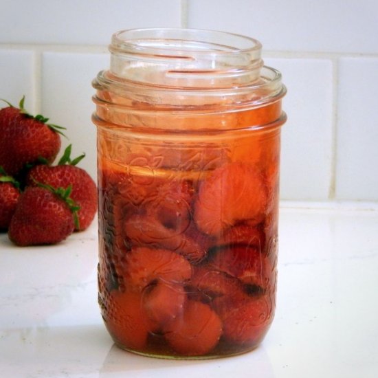 Simple Fermented Strawberries