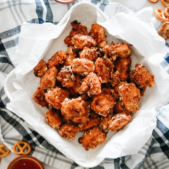 Pretzel Crusted Chicken Nuggets