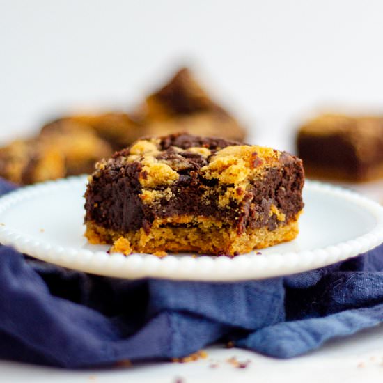 peanut butter cookie brownies