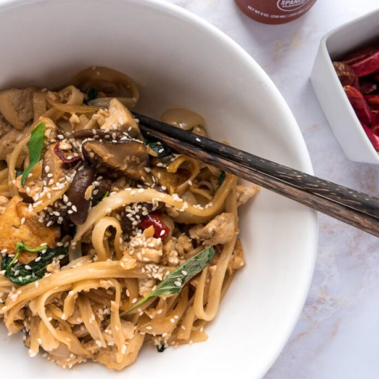 Vegan Thai Drunken Noodles