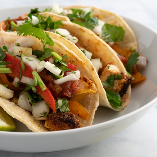 Chicken Fajita Tacos (Lower-Sodium)