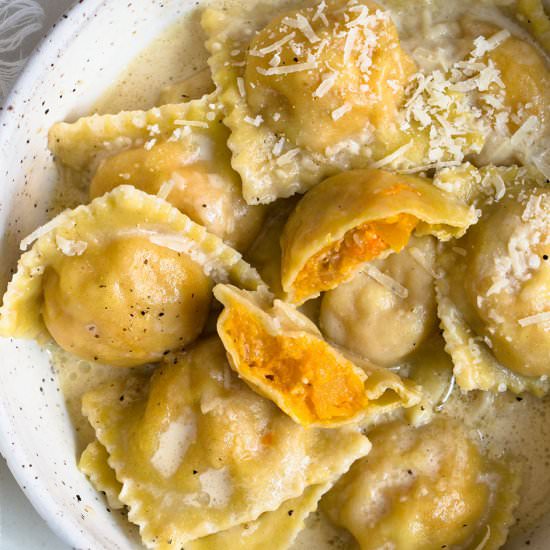 Butternut squash ravioli