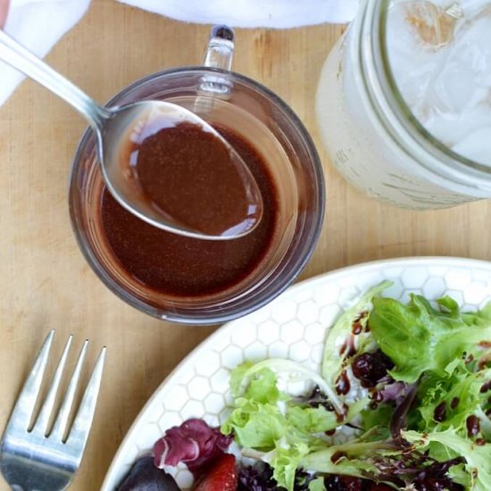 Easy balsamic jam dressing